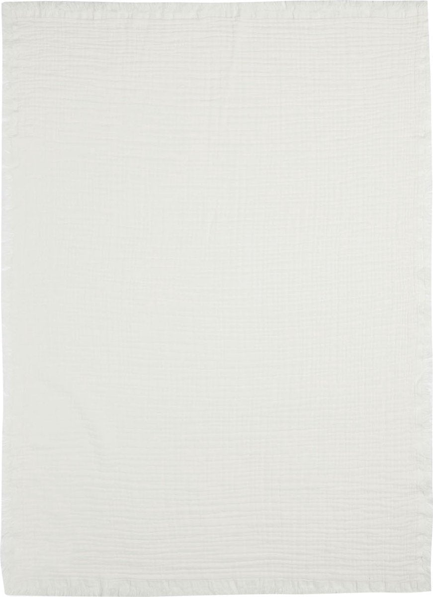 Jollein Babydecke, 75 x 100 cm, Musselinfransen – Elfenbein