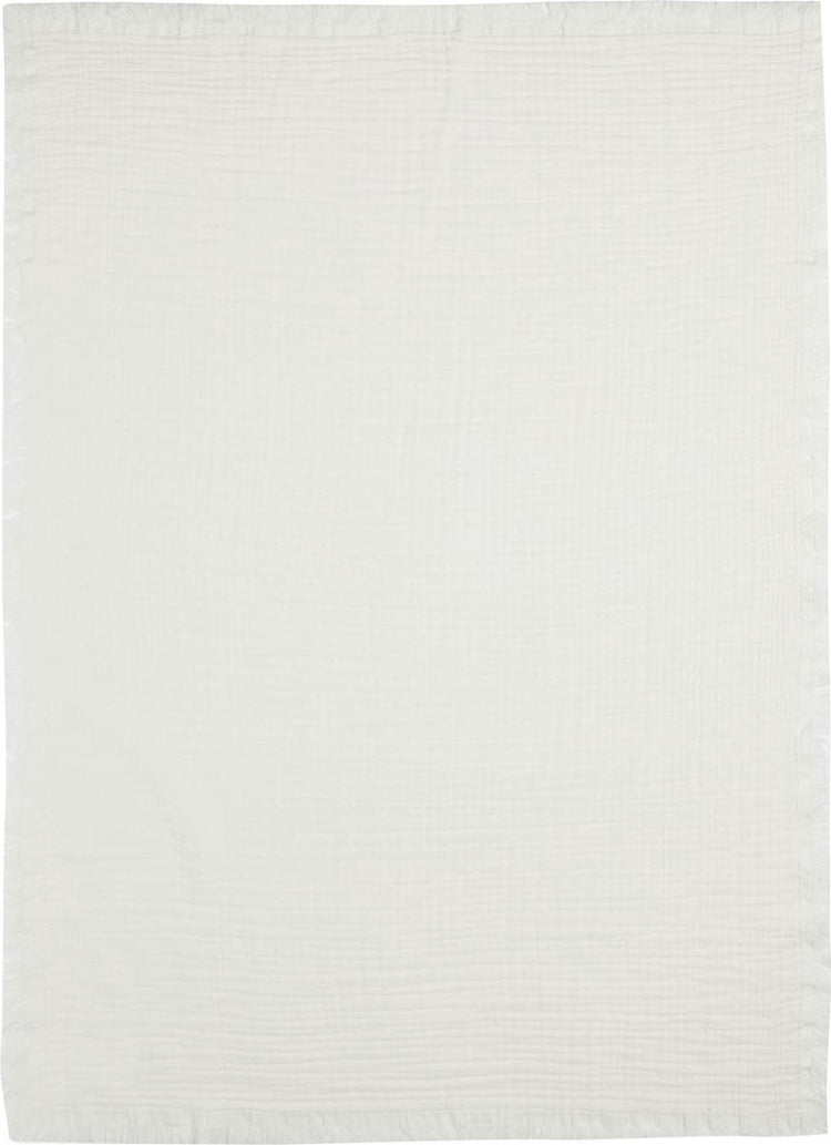 Jollein Babydecke, 75 x 100 cm, Musselinfransen – Elfenbein