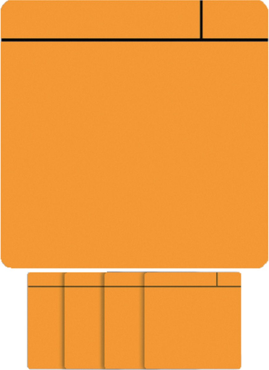 Smit visuelles Magnet-Scrum – 75 x 75 mm – Orange – 5 Stück