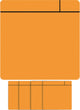 Smit visuelles Magnet-Scrum – 75 x 75 mm – Orange – 5 Stück