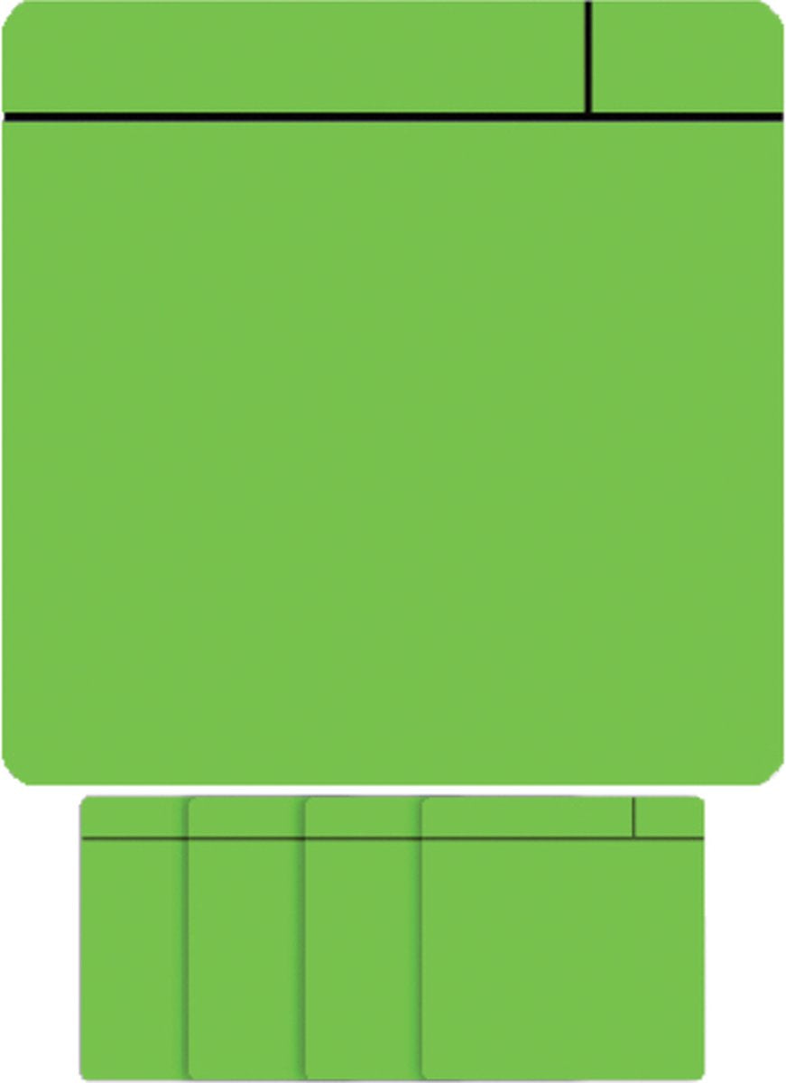 Smit visuelles Magnet-Scrum – 75 x 75 mm – grün – 5 Stück
