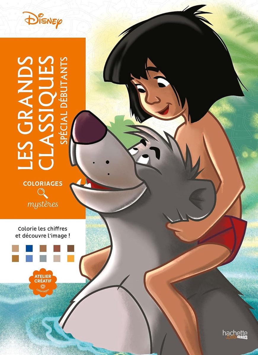 Hachette Heroes Coloriages Mystères Disney Les Grands Classiques Spécial Debütanten – Malbuch „Malen nach Zahlen“ für Erwachsene und Kinder – Hachette