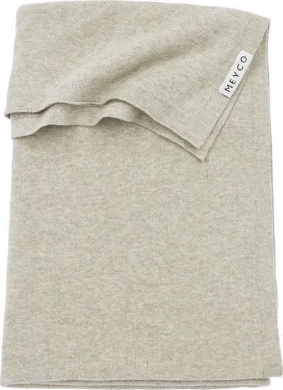 Meyco Baby-Strick-Basic-Kinderbettdecke – Sandmelange – 100 x 150 cm – 1,0 Tog