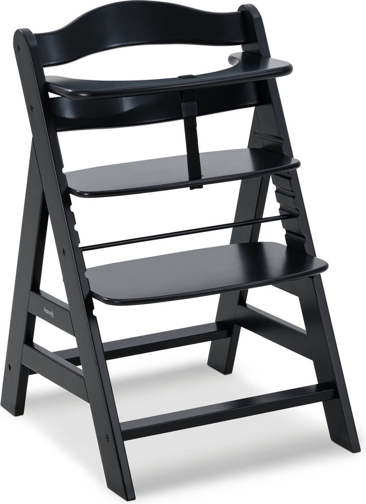 Hauck Hochstuhl Alpha+ Schwarz – FSC®-zertifiziertes Buchenholz – Schwarz