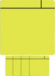 Smit visuelles Magnet-Scrum – 75 x 75 mm – gelb – 5 Stück