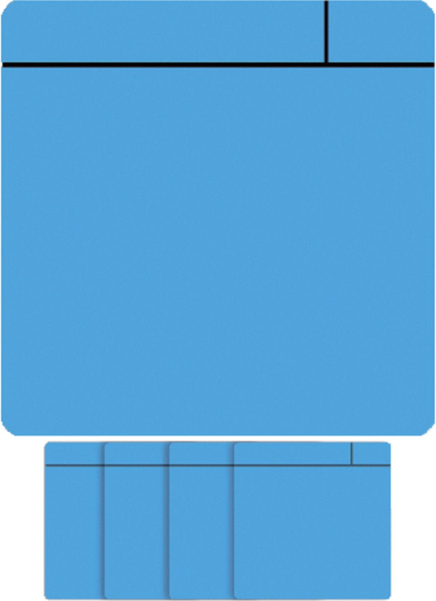 Smit visuelles Magnet-Scrum – 75 x 75 mm – hellblau – 5 Stück