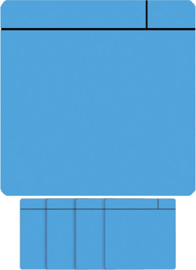 Smit visuelles Magnet-Scrum – 75 x 75 mm – hellblau – 5 Stück