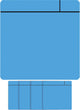 Smit visuelles Magnet-Scrum – 75 x 75 mm – hellblau – 5 Stück
