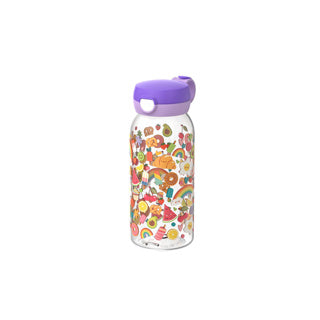 Mepal Trinkflasche mit Klappverschluss Campus – 600 ml – Trinkflasche Kinder – auslaufsicher – hygienischer Deckel – Food Fest