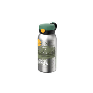Mepal Isolierflasche mit Klappdeckel Campus – 500 ml – Trinkflasche Edelstahl – auslaufsicher – hygienischer Deckel – Dino