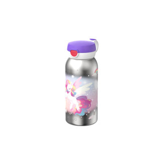 Mepal Isolierflasche mit Klappdeckel Campus – 500 ml – Trinkflasche Edelstahl – auslaufsicher – hygienischer Deckel – Einhorn-Glow