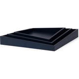Senza senza asymmetrische Holzschalen 3 Stücke blau - afbeelding 2