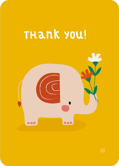 Bora, danke! Elefantenpostkarte (5