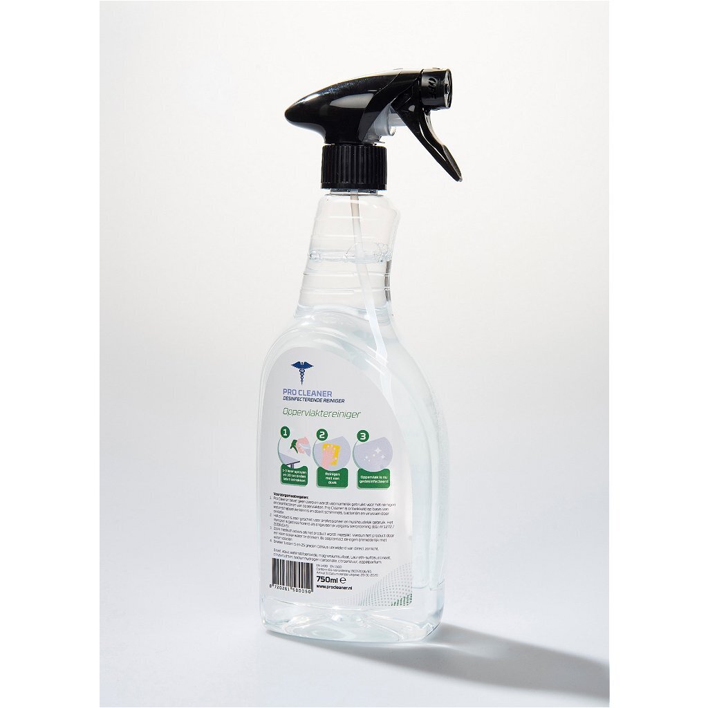 Pro sauberer Reinigungsmittel Desinfizierende Oberflächenversicherer 750 ml Box 10 Teile