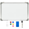 Vidaxl Whiteboard Magnetic 50x35 cm Stahlweiß