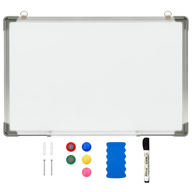 Vidaxl Whiteboard Magnetic 50x35 cm Stahlweiß