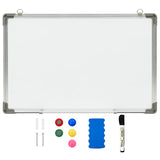 Vidaxl Whiteboard Magnetic 60x40 cm Stahlweiß - afbeelding 1