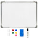 Vidaxl Whiteboard Magnetic 90x60 cm Stahlweiß