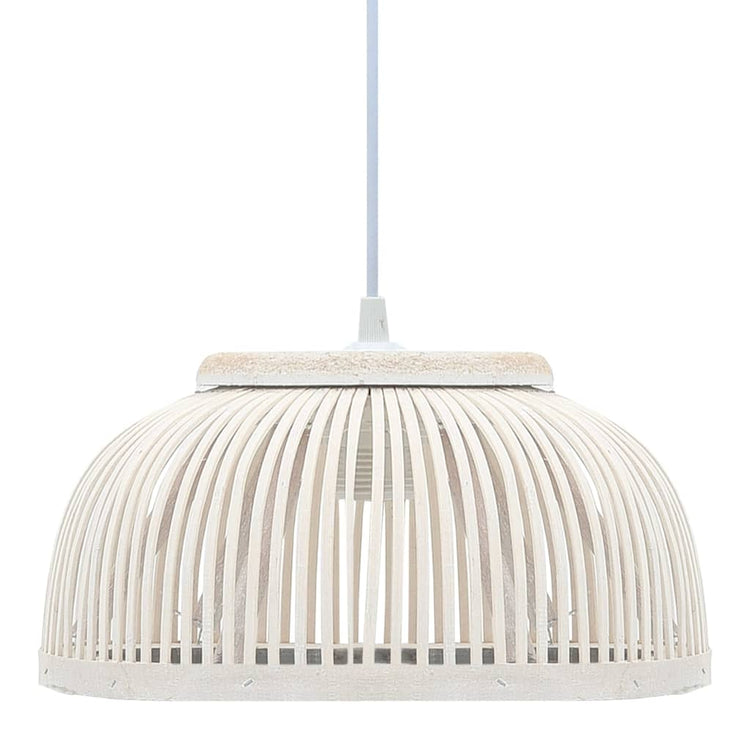 Vidaxx Hängelampe halbrund 40 W E27 34x14,5 cm Bambus