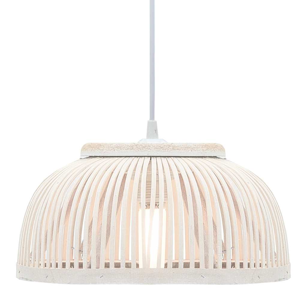 Vidaxx Hängelampe halbrund 40 W E27 34x14,5 cm Bambus