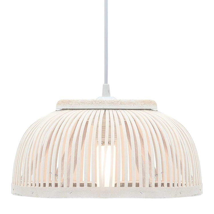Vidaxx Hängelampe halbrund 40 W E27 34x14,5 cm Bambus