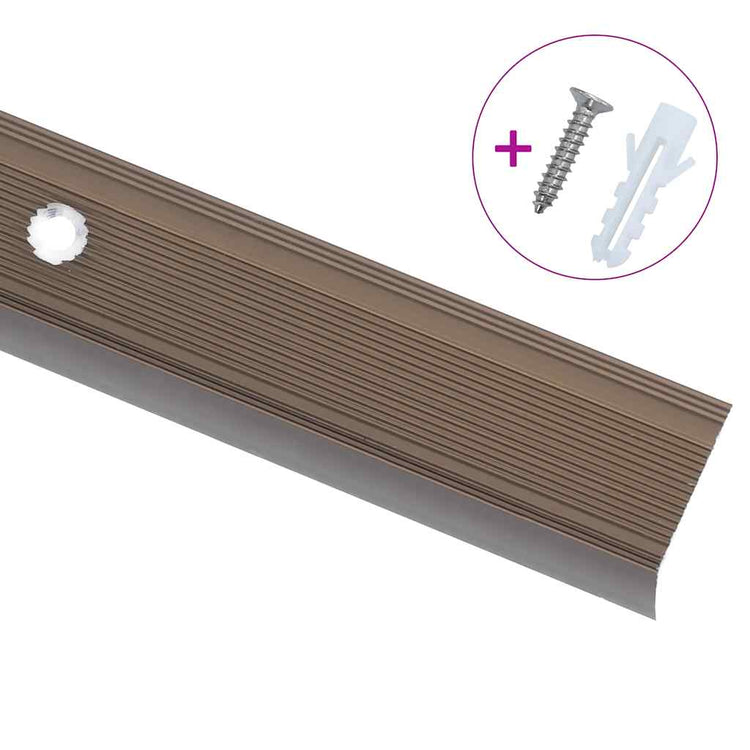Vidaxl Treppenkanten L-förmig 5 Stück 90 cm Aluminium braun