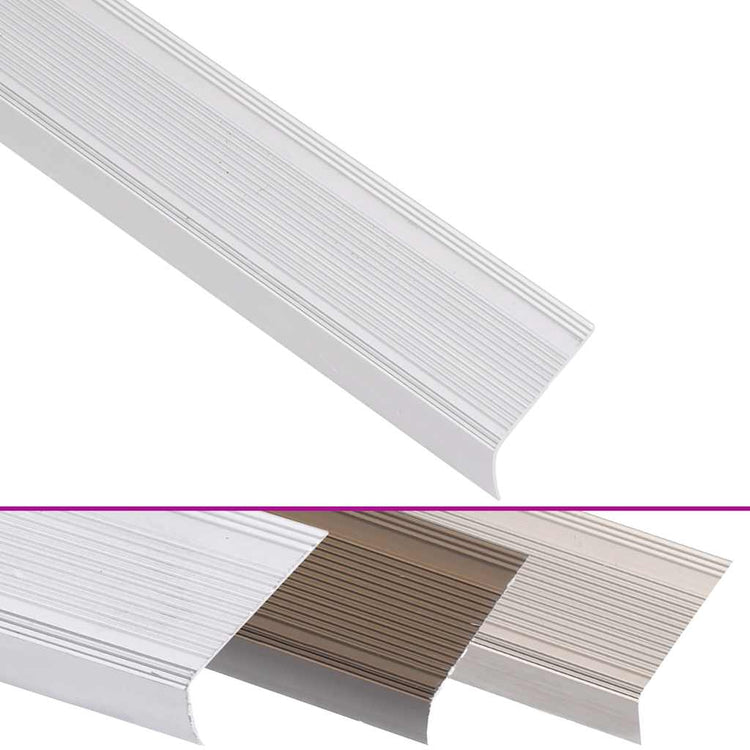 Vidaxl Treppenkanten L-förmig 5 Stück 100 cm Aluminium silberfarben