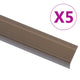 Vidaxl Treppenkanten L-förmig 5 Stück 100 cm Aluminium braun