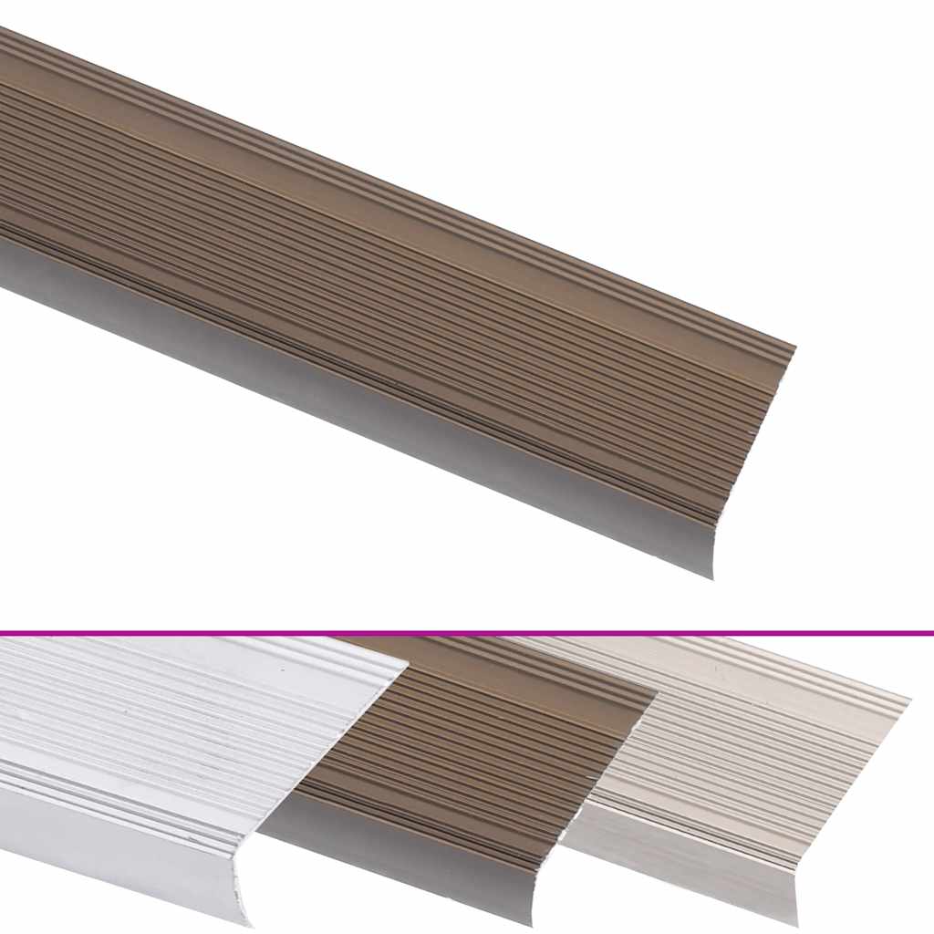 Vidaxl Treppenkanten L-förmig 5 Stück 100 cm Aluminium braun