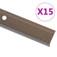 Vidaxl Treppenkanten L-förmig 15 Stück 100 cm Aluminium braun