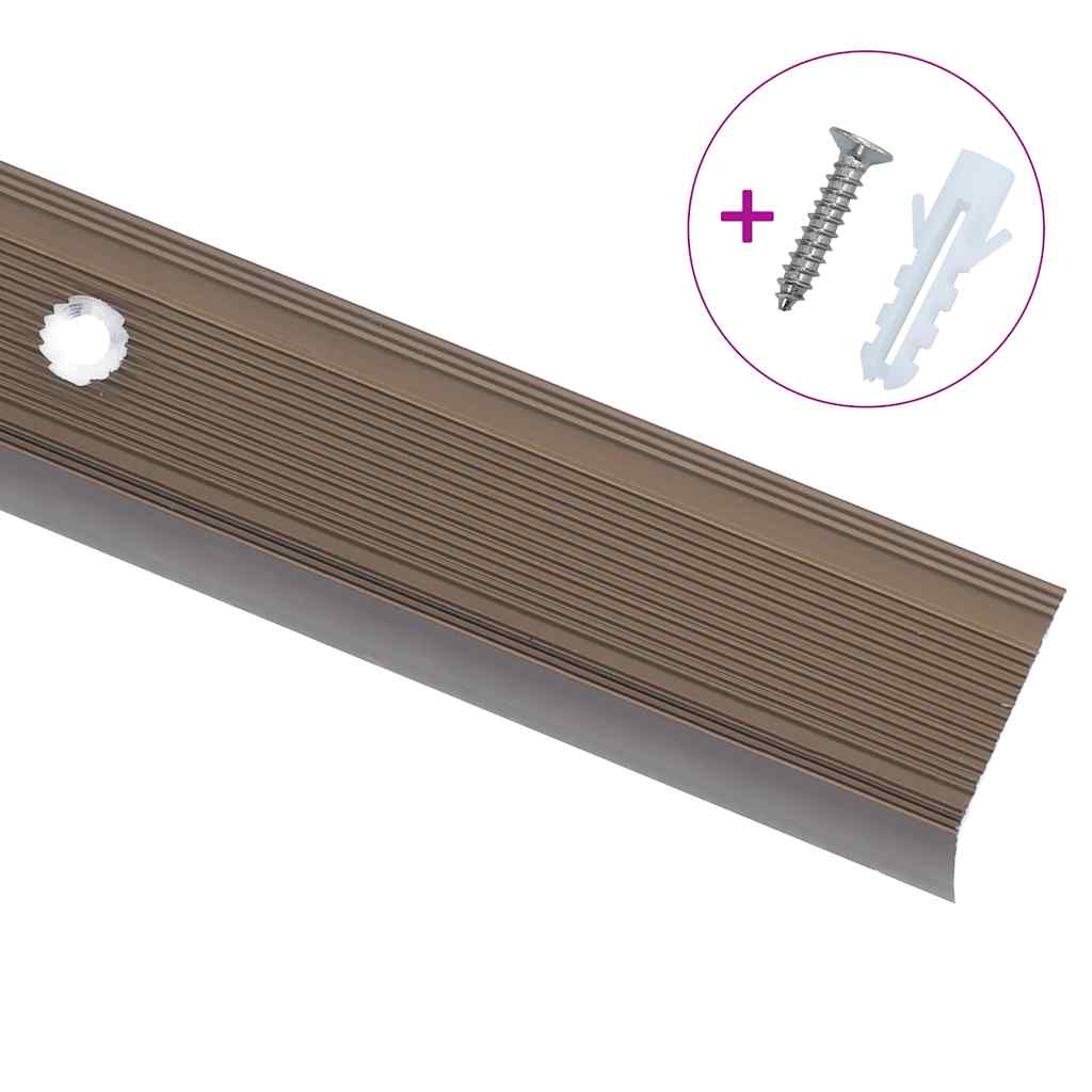 Vidaxl Treppenkanten L-förmig 15 Stück 100 cm Aluminium braun