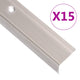 VidaXL Treppenkanten L-förmig 15 Stück 100 cm Aluminium Champagnerfarben