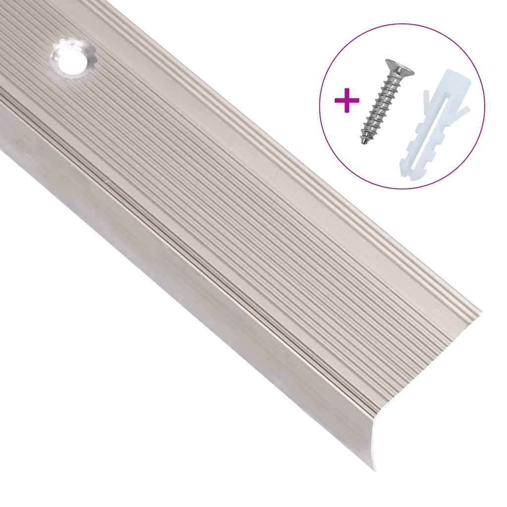 VidaXL Treppenkanten L-förmig 15 Stück 100 cm Aluminium Champagnerfarben