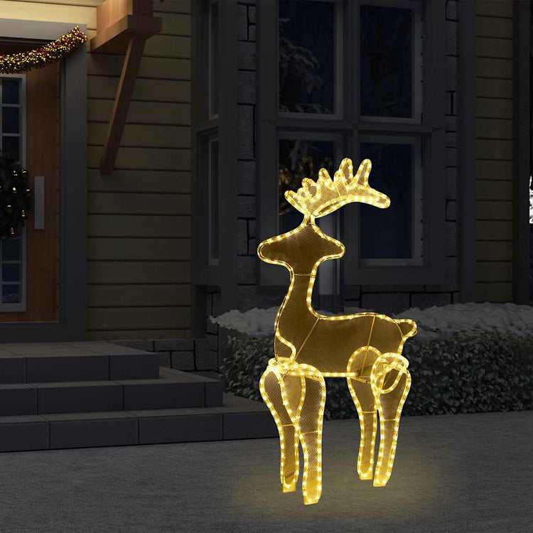Vidaxl Weihnachtsdekorationen Rentier mit Mesh 306 LEDs 60x24x89 cm