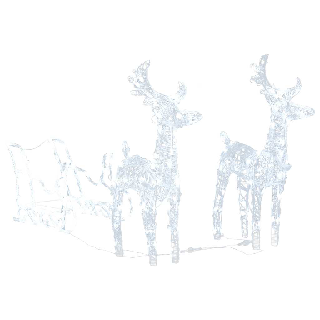 Vidaxl Weihnachtsdekorationen Rentier und Ärmel 160 LEDs 130 cm Acryl