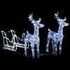 Vidaxl Weihnachtsdekorationen Rentier und Ärmel 160 LEDs 130 cm Acryl