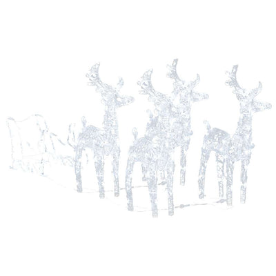 VIDAXL -Weihnachtsdekoration Rentiere und Sled 280x28x55 cm Acrylic