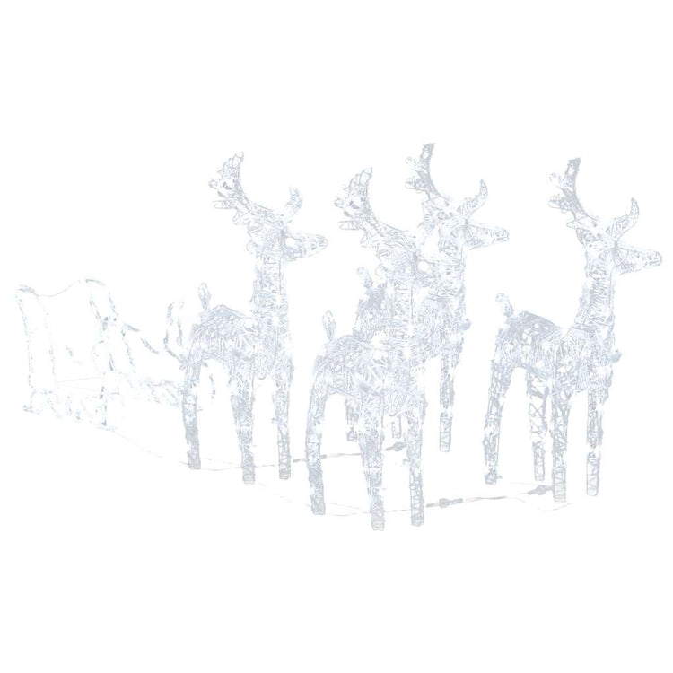 VIDAXL -Weihnachtsdekoration Rentiere und Sled 280x28x55 cm Acrylic