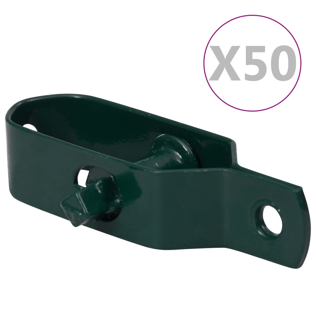 Vidaxl -Drahtspanner 50 pc 100 mm Stahlgrün