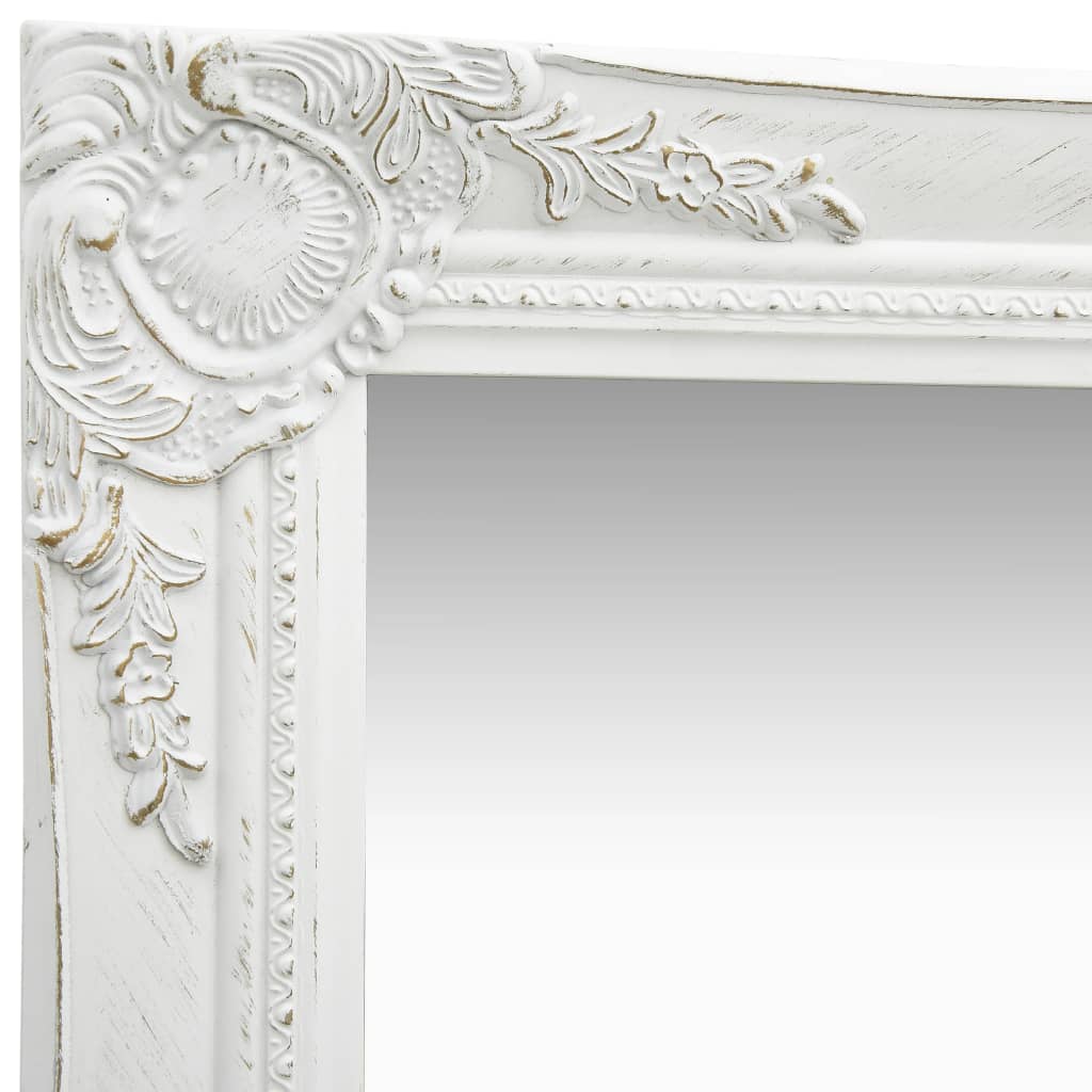 Vidaxl Wandspiegel Barockstil 40x40 cm Weiß