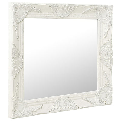 Vidaxl Wandspiegel Barockstil 50x50 cm Weiß