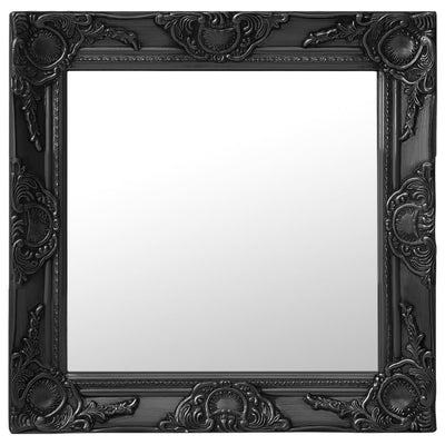 Vidaxl Wandspiegel Barockstil 50x50 cm schwarz