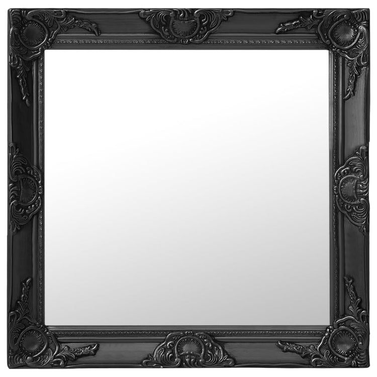 Vidaxl Wandspiegel Barockstil 60x60 cm schwarz