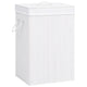 Vidaxl Waschkorb mit 1 Box Bambus weiß