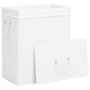 Vidaxl Waschkorb mit 1 Box 83 L Bambus weiß