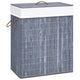 Vidaxl Waschkorb mit 1 Box 83 L Bambusgrau