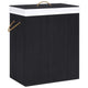 Vidaxl Waschkorb mit 1 Box 83 L Bamboo Schwarz