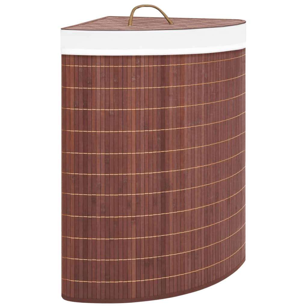 Vidaxl Hoekwasmand 60 l Bamboo Brown