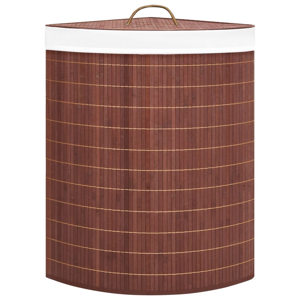 Vidaxl Hoekwasmand 60 l Bamboo Brown