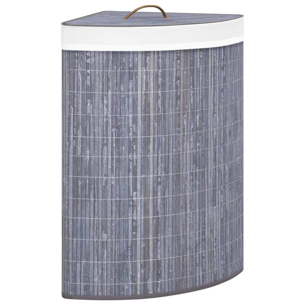 Vidaxl Hoekwasmand 60 l Bambusgrau